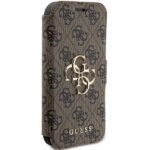 Guess GUBKP15X4GMGBR iPhone 15 Pro Max 6.7" brown book 4G Metal Logo - imagine 4