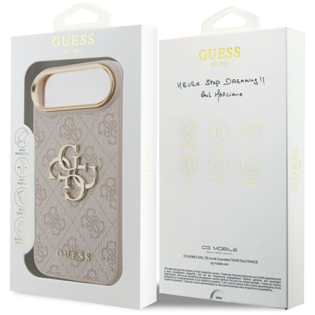 Case Guess 4G Big 4G Classic Logo for iPhone Air pink gold - imagine 8
