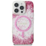 Guess HC Resin Bottom Glitter iPhone 16 Pro MagSafe Case Pink - imagine 3
