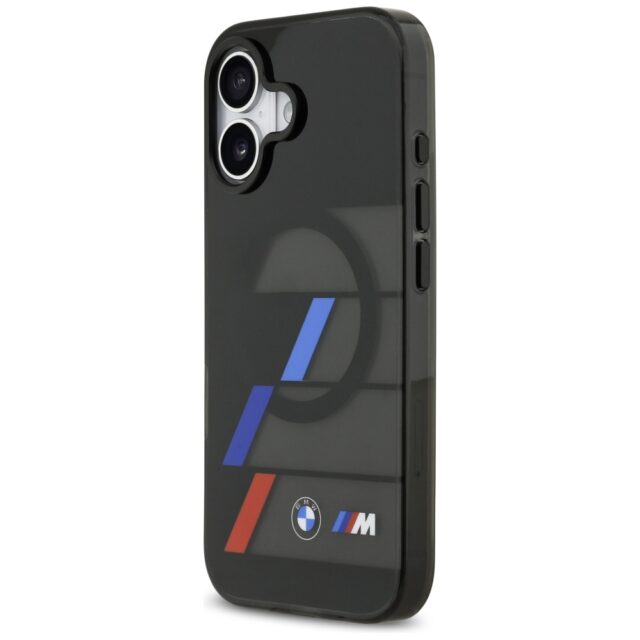 BMW M IML Metal Buttons Tricolor Lines MagSafe Case for iPhone 17 Black - imagine 2