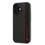 Audi Carbon Fiber Stripe iPhone 16 6.1" black hardcase AUS-TPUPCIP16-R8/D1-BK - imagine 3