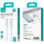 Cable USAMS Green Series SJ716 60W USB-C to USB-C 1m blue - imagine 10