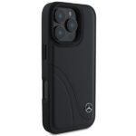 Mercedes MEHCP16X23RBCSK iPhone 16 Pro Max 6.9" black hardcase MB Curved Stitches Leather - imagine 4