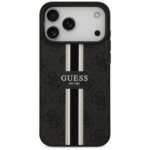 Case Guess 4G Printed Stripes MagSafe for iPhone 17 Pro Max black - imagine 3