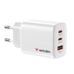 Verbatim Essentials mains charger GaN 65W white 32353