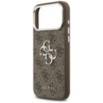 Case Guess 4G Big 4G Classic Logo for  iPhone 17 Pro Max brown silver - imagine 6