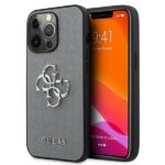Guess GUHCP13LSA4GSGR iPhone 13 Pro / 13 6,1" grey hardcase Saffiano 4G Metal Logo