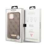 Guess GUHMP13MU4GPRW iPhone 13 / 14 / 15 6.1" brown hard case 4G Logo Plate MagSafe - imagine 8