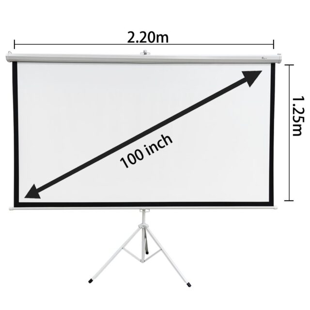 Extralink Projection Screen 100", 16:9, 220x125cm, PVC, semi-automatic rolling - imagine 3