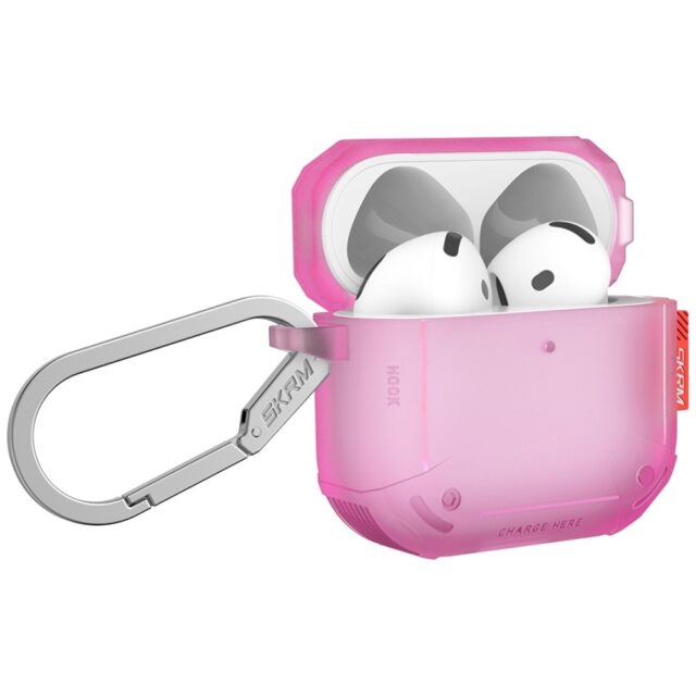 Case Skinarma Mecha CE for AirPods 4 fuchsia - imagine 2