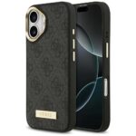 Guess 4G Logo Plate MagSafe Case for iPhone 17 Black