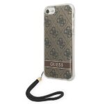 Guess GUOHCI8H4STW iPhone SE 2022 / SE2020 / 7/ 8 brown hardcase 4G Print Strap - imagine 2