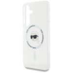 Case Karl Lagerfeld Button Karl Head Printed Logo MagSafe for Samsung Galaxy S25 white - imagine 6