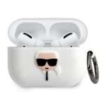 Karl Lagerfeld KLACAPSILGLWH AirPods Pro cover white Silicone Ikonik