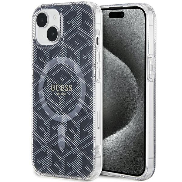 cps-5d1956b3b6ae549efa3ace979e3463f2-2025-12-06-15-31-03 Guess GUHMP15SHGCUSTGK iPhone 15 / 14 / 13 6.1" black hardcase IML GCube MagSafe - imagine 1