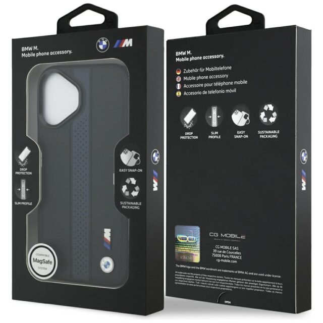 Case BMW M Perforated Stripe Logo  MagSafe for iPhone 17  blue - imagine 8