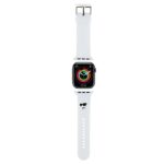 Karl Lagerfeld Strap KLAWLSLCNH Apple Watch 42/44/45/49mm white strap 3D Rubber Choupette Head