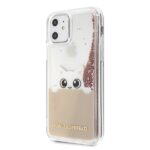 Karl Lagerfeld KLHCN61PABGNU iPhone 11 6,1" / Xr pink gold hard case Liquid Glitter - imagine 2