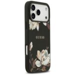 Guess Grained Flowers Classic Logo MagSafe case for iPhone 17 Pro Max black - imagine 4