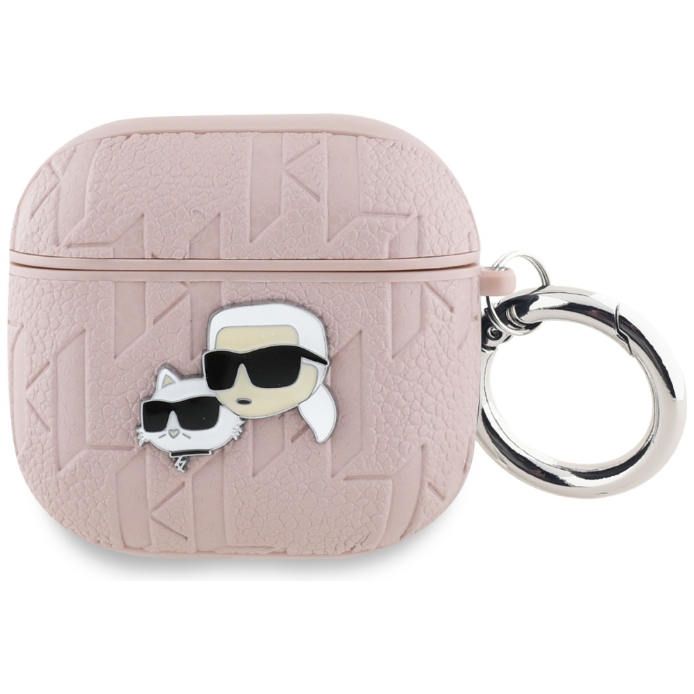 cps-5d3fb3fdf8a7a60aa2e4ef401702d4f6-2025-12-06-07-22-07 Karl Lagerfeld Monogram Karl & Choupette Head Case for AirPods 4 Pink - imagine 1