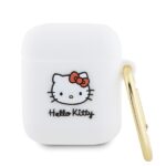 Hello Kitty HKA23DKHSH AirPods 1/2 Cover White Silicone 3D Kitty Head