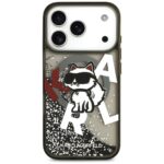 Karl Lagerfeld Liquid Glitter Choupette Logo MagSafe Case for iPhone 17 Pro Black - imagine 3