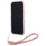 Guess GUHMP16SHCPOFPP iPhone 16 6.1" pink hardcase IML Flower Electro With Pearl Strap MageS - imagine 4