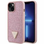 Guess GUHCP14SHDGTPP iPhone 14 / 15 / 13 6.1" pink hardcase Rhinestone Triangle