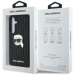 Case Karl Lagerfeld Leather Monogram Pin Logo Karl Head Samsung Galaxy S25+ black - imagine 8