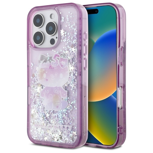 cps-5d87a64123ee5254236cf798dd29fd86-2025-12-06-16-33-11 Hello Kitty HKHCP16XL50PPU iPhone 16 Pro Max 6.9" purple hardcase Liquid Glitter 50TH Anni - imagine 1
