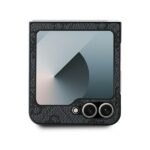 Guess GUHCZF64GMGGR Z Flip6 F741 black Leather 4G Metal Logo - imagine 3