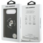 Karl Lagerfeld Silicone Karl&Choupette Ring MagSafe Case for iPhone Air Black - imagine 8