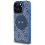 Case Guess 4G Circle Classic Logo MagSafe for iPhone 16 Pro blue - imagine 2