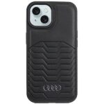 Audi Synthetic Leather MagSafe iPhone 15 Plus / 14 Plus 6.7" black hardcase AU-TPUPCMIP15M-GT/