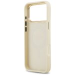Case Guess Grained Strass Logo MagSafe for iPhone 17 Pro Max beige - imagine 7