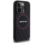 AMG AMHMP15L23SMRK iPhone 15 Pro 6.1" black hardcase with Silicone Carbon Pattern and MagSafe - imagine 4