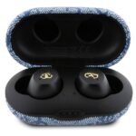 Guess Bluetooth Headphones GUTWSP4EGB TWS + ENC Docking Station Blue 4G Metal - imagine 4
