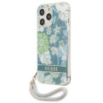 Guess GUHCP13XHFLSN iPhone 13 Pro Max 6,7" green hardcase Flower Strap - imagine 2