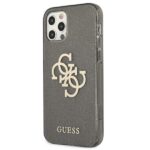 Guess GUHCP12LPCUGL4GBK iPhone 12 Pro Max 6,7" black hard case Glitter 4G Big Logo - imagine 2