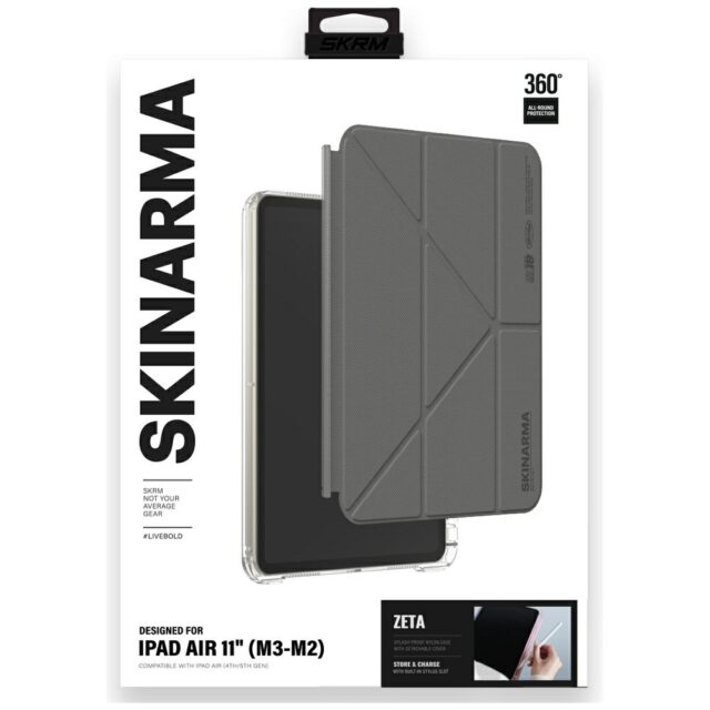 Case Skinarma Zeta iPad Air 11"          (M2/M3/5Gen/4Gen) grey - imagine 8
