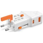 Travel charger 4smarts World Travel Adapter Nomad Pocket 25W USB-C/USB-A white - imagine 2