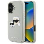 Case Karl Lagerfeld HC 3D Rubber Double Heads for iPhone 16 beige