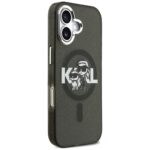 Karl Lagerfeld IML Glitter Karl & Choupette Sketch Logo MagSafe Case for iPhone 17 Black - imagine 4