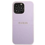 Guess GUHCP13LPSASBPU iPhone 13 Pro / 13 6,1" purple Saffiano Hot Stamp & Metal Logo - imagine 3