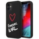Karl Lagerfeld KLHCP12SSILKRBK iPhone 12 mini 5,4" black hardcase Silicone Forever Karl