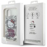 Hello Kitty HKHCP15SHDGPHT iPhone 15 /14 / 13 6.1" white hardcase IML Kitty On Bricks Graffiti - imagine 8