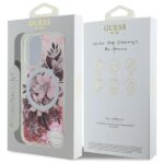 Guess GUHMP16SLFMWTP iPhone 16 6.1" pink hardcase Liquid Glitter Flower MagSafe - imagine 8