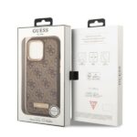 Guess GUHMP13LU4GPRW iPhone 13 Pro /13 6,1" brown hard case 4G Logo Plate MagSafe - imagine 8
