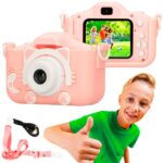 Extralink Kids Camera H27 Dual Pink Digital Camera, 1080P 30fps, 2.0" Display
