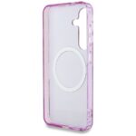 Case Guess Glitter Flowers Triangle Buttons MagSafe for Samsung Galaxy S25 purple - imagine 7